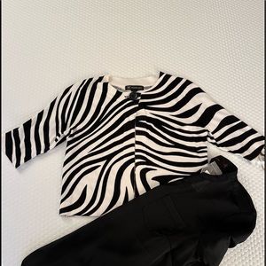 NWT Crop zebra cardigan